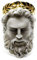 CeFoney Vintage Skulptur Ring Mythologie Medusa Zeus Ring Vintage Skulptur Königin Ring Geschenke Frauen und Männer, übertriebener Alter Mann Form Ring 7 Größen verfügbar