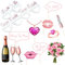 JGA Accessoires Frauen Fotorequisiten Team Braut Photo Booth Props für Den Junggesellinnenabschied Hen Party Rose Gold,fur Bachelorette Party und Bridal Shower