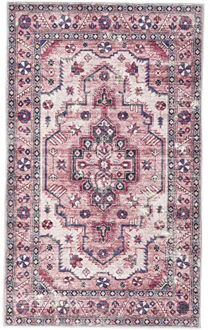 Oriental Bath | Four | Teppich aus 100% Polyester (Microfaser) | maschinell bedruckt | Größe: 60 x 100 cm | Farbe: Fuchisa | Tom Tailor