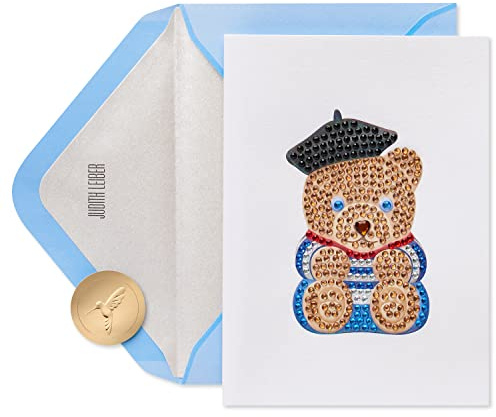 Papyrus Blank Card for Her - Designed by Judith Leiber (Gemmed French Bear)