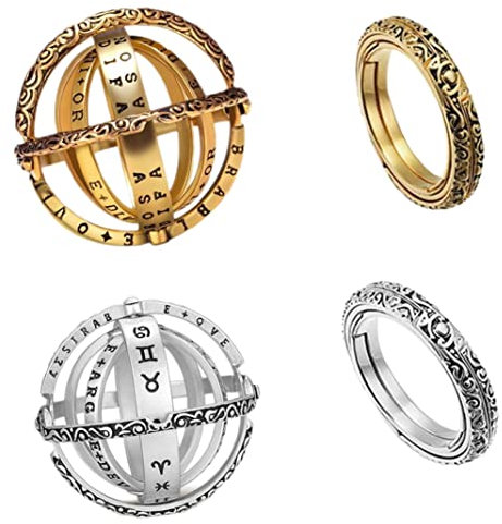 Spinner Ringe Galaxy Ring Handbuch Fingerspielzeug Spinner Ring Dekompression Spielzeug Hand Spinner Stressabbau Ring für Frauen Mädchen Erwachsene