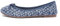 Lilley Womens Navy Floral Ballerina - Size 3 UK - Blue