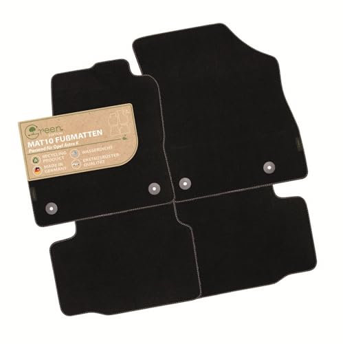 MAT10 Green Edition – Auto-Fußmatten passend für Opel Astra K (BJ 10/2015-09/2022, 5-Türer) | nachhaltiges Velours | Automatten-Set, 4-teilig | Made in Germany, Erstausrüsterqualität