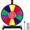 COSTWAY 12 Glücksrad zum Drehen, inkl. Radiergummi und Markierstift, Drehrad Preisrad Lucky Wheel für Lotteriespiele und Wortspiele (φ30cm)