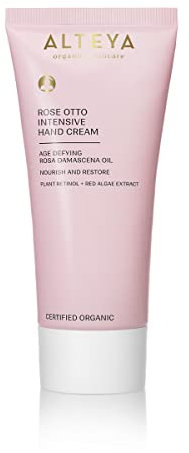 Alteya Organics Rose Otto Intensive Hand Cream 90ml - NaTrue Certified Organic hand treatment with Rosa Damascena Oil - Moisturizing & Repairing – Long-lasting Hydration