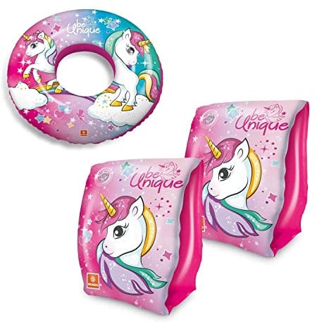 ICE TOYS Set mit Armlehnen und Donut für Kinder, Strand, Sommer, Pool (Einhorn)