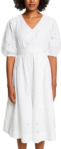ESPRIT Damen 034ee1e353 Kleid, 100/White, 40