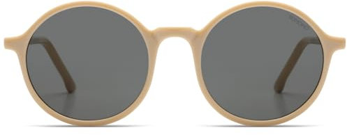 KOMONO Madison Almond Unisex Runde Cellulosepropionat-Sonnenbrille für Damen und Herren mit UV-Schutz und kratzfesten Gläsern
