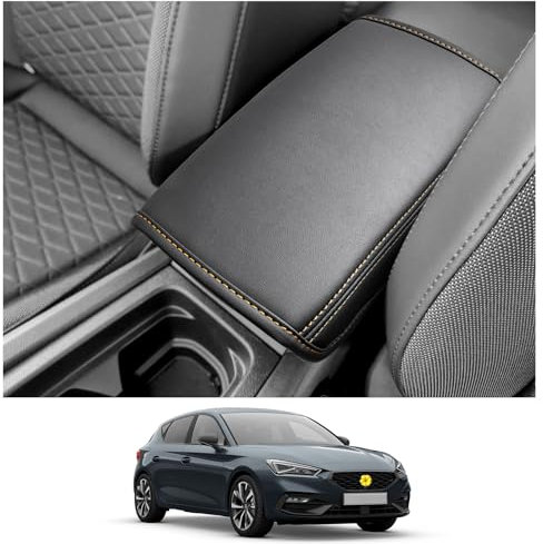 CDEFG Kompatibel mit Seat Leon MK4 / Cupra Formentor 2020-2024 2025 Mittelarmlehne Armlehnen Deckel Abdeckung Mittelkonsole Schutz Armlehne Center Console Cover Auto Leon 2024 Zubehör (Bronce)