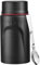 Food Flask, 750ml Vacuum Insulated Food Jar Stainless Steel Double Walled Vacuum Insulated Food Containers for Hot Cold Food, Kids and Adults Leakproof Soup Flask with Folding Spoon - Black