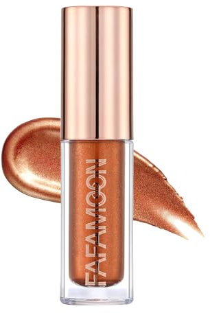 Jutqut Glitzer Lidschatten, Liquid Eyeshadow, Highly Pigmented Sparkling Liquid Lidschatten, Wasserdicht und Schweißfest Shimmer Eyeshadow für Mädchen Frau #03