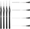 Prasacco Lot de 4 pinceaux fins professionnels fins pour peinture miniature, petits pinceaux pour détails fins, peinture acrylique, aquarelle, peinture à l'huile (noir)