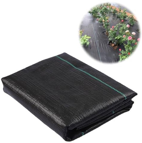 Malla Antihierbas, Tela Antihierbas Jardin, Malla Contra Malas Hierbas, Tela Geotextil, para Control de Maleza, Permeable al Agua, Transpirable, Resistente al Desgarro, para Agricultura, 2m x 2m