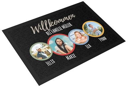 printplanet® - Fußmatte selbst gestalten - individuell Bedruckt - Layout: Willkommen 1 - Größe 60 cm x 40 cm