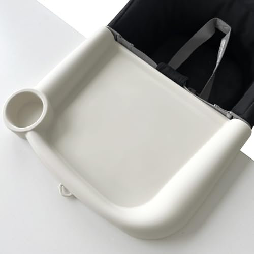 FAILUN Vassoio da pranzo per bambini in silicone compatibile con sedie da tavolo Inglesina Fast e altri seggioloni a gancio, portatile, con clip, lavabile in lavastoviglie e senza BPA (bianco