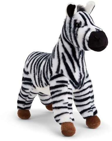 Zappi Co Streifi das Zebra Plüschtier (25cm) Gestreifter Savannenfreund - Weich, Kuschelig, 100% Recycelt - Schwarz-Weiße Schönheit