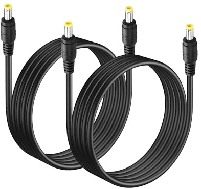 PNGKNYOCN 1.5M DC Power Adapter Cable, DC 5.5x2.5mm Male to Male Extension Cord for CCTV Security Camera, IP Camera, LED Strip (2-Pack)