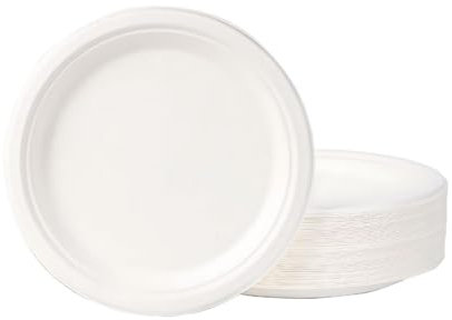 marketcaffe Set di 500 Piatti Dessert in Plastica Riutilizzabile Rigida, Lavabili 20 Cicli in Lavastoviglie - Monouso, Resistenti e di Alta Qualità – Perfetti per Feste, Eventi e Catering