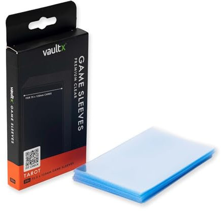 Vault X 'Tarot' Board Game Sleeves 70x120mm - Clear Premium Quality, Non-PVC, Durable and Long-Lasting Protection (50 Pack)