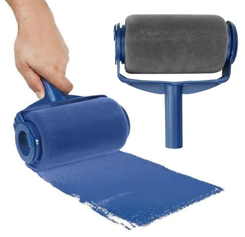 QKDS Refillable Paint Roller, DIY Home Wall Decorate Runner, Ceiling Paint Roller No Drip Kit Roller Paint Brush for Painting Ceilings Walls(Size:8.07x6.3inch)