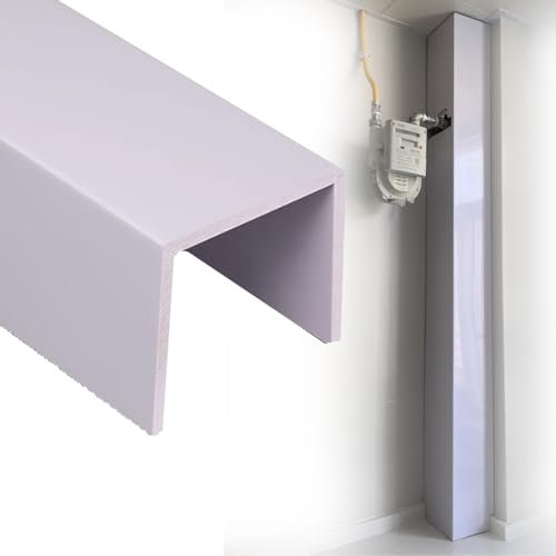 White Pipe Hiders for Wall, Straight Pvc Pipes Covering/ Enclosure/ Shield for Toilet Tube Extractor Fan Ducting Gas Pipework Hidding, 110-190 Cm Long Cords Pipelinen Channel Board(170x10cmx10cm)