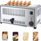 LIVQZXFW 6 Slice Toaster, Commercial Stainless Steel Hand Pop-Up Toaster with Extra Wide Slots, Removable Crumb Tray, Five Speed Adjustable for Hamburger Buns
