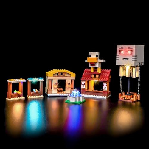 LocoLee Licht Set Kompatibel mit Lego 21273 The Ghast Balloon Village Attack - Dekorative Beleuchtung Kompatibel mit Angriff des Ghast-Ballons