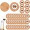 Wangyaohan Lot de 40 bouteilles magnétiques rondes en bois, bouteilles de canettes de bière, bouteilles personnalisées, autocollants de réfrigérateur