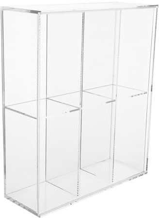 Transparenter Acryl Schaukasten mit Trennwänden und Mehrstufigem Aufbau | Aufbewahrung und Präsentation, Klare Optik, Staubgeschützt, Einfache Montage, Hohe Tragkraft