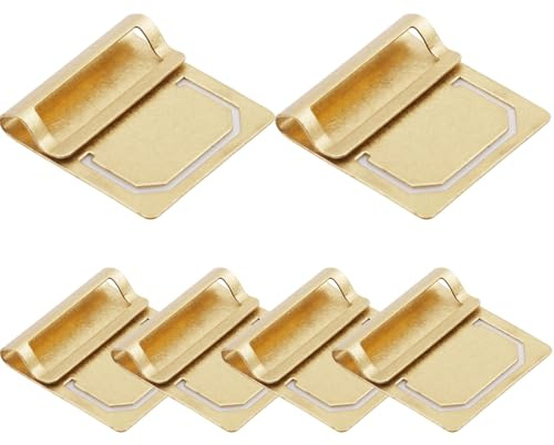 6 Stück Lesezeichen-Clip, Index-Klemme, Messing, Planer, Lesezeichen-Clip, Mini-Vintage-Tagebuch, Lesezubehör, Geschenke für Buchliebhaber