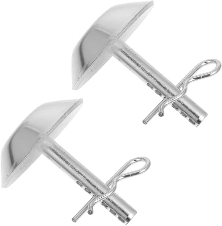 GETAJGHSD 2 Stück Schneepflug Gleitschuhe aus Metall mit Stiftverriegelung für ATV Schneepflüge Verstellbare rutschfeste Basis aus Edelstahl für Effektive Schneeräumung im Winter