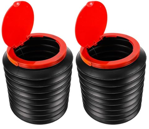 PRETYZOOM Poubelle Extérieure Pliable 4l en Plastique 2pcs pour Camping et Barbecue Design Pliant et Rangement Pratique