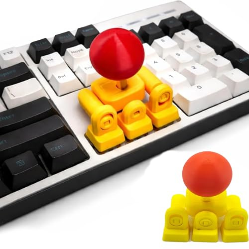 Hqyxanthic 3D Printed Keyboard, Keyboard Joysticks Keycap, Keycap Mechanical Arcade Stick Adapter for Custom 4-Key Linkage Mod Mini Fighting Controller DIY Novelty Analog Button Attachment Set (B.)