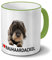 printplanet Hundetasse Rauhaardackel - Tasse mit Hundebild Rauhaardackel - Becher Grün