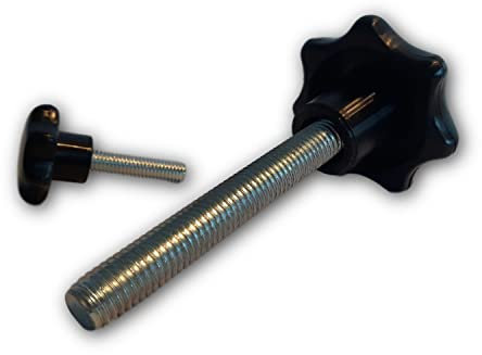 1 Sternschraube aus Kunststoff - Sterngriffschraube mit Gewindebolzen aus ‎legiertem Stahl (80mm / M12 x 60)