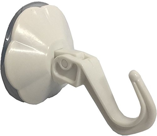 Fort Fasteners Suction Hooks, Lever Type White Premier 6 Hooks