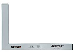 DEWEPRO® Aluminium Bauwinkel 90° mit Anschlagsleiste 40x30cm Maurerwinkel - Anschlagwinkel - Profilwinkel - Aluwinkel - Winkel