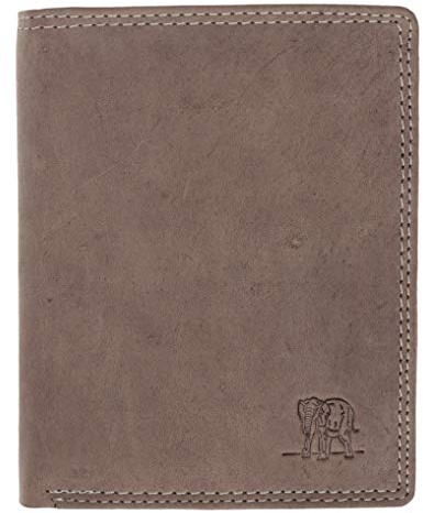 Geldbörse Leder Hunter Ledergeldbörse Geldbeutel Herren + Schlüsseletui (Hochformat Beige)