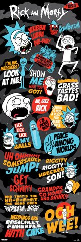 empireposter Rick & Morty - Türposter - Quotes - Characters + Ü-Poster