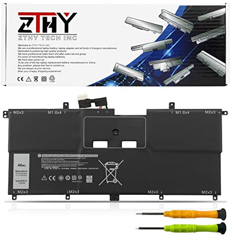 K KYUER 7.6V 46WH NNF1C Laptop Akku für Dell XPS 13 9365 XPS 13 2in1 2017 Series XPS 13-9365-D1605TS XPS 13-9365-D1805TS Notebook HMPFH 0NNF1C Notebook Replacement Batterie
