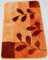 MB Warenhandel24 Badematte Badvorleger Badteppich Designer Grafik oder Farbverlauf Uni einfarbig 4 Größen 2 Varianten (Teppich Leaves Terra, Rund D: ca. 80 cm)