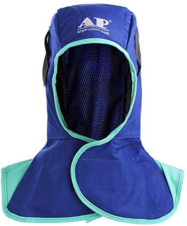 TuToy Schweißen Neck Protective Cap Schweißhaz Flamm-Rückhalte-Safey Helm Für Schweißmaschine - Blau