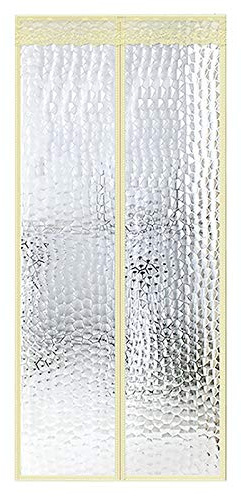 Magnetic Thermal Insulated Door Curtain, With Heavy Duty Auto Closer Door Curtain Full Size Customizable, for French Doors, Greenhouse -F-80x190CM