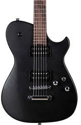 Cort 6-saitige Solid-Body E-Gitarre, rechts, satinschwarz, Full (MBM1SBLK)
