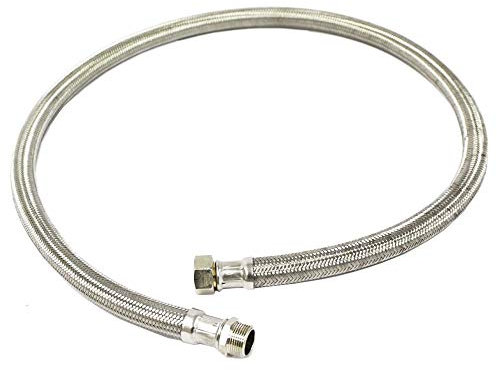 Panzerschlauch 1 1/4 IGÜ x AG Edelstahldrahtumflechtung 30cm KTW-A