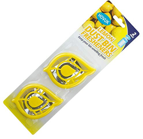 2er-Pack Mülltonnenerfrischer, Zitronen-Kühlschrank-Lufterfrischer mit Clip-Streifen