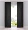 Gardinenbox 2er Pack Flächenvorhänge Schiebegardinen komplett Set Cationic Blickdicht Leinen Optik Natura seidenmatt HxB 245x60 cm Schwarz Landhaus Stil, 204411-2
