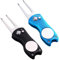 Yizerel Faltbares Golf-Pitchgabel aus Metall, mit Pop-up-Knopf und magnetischem Ballmarker, 2 Stück, Fisch-Design