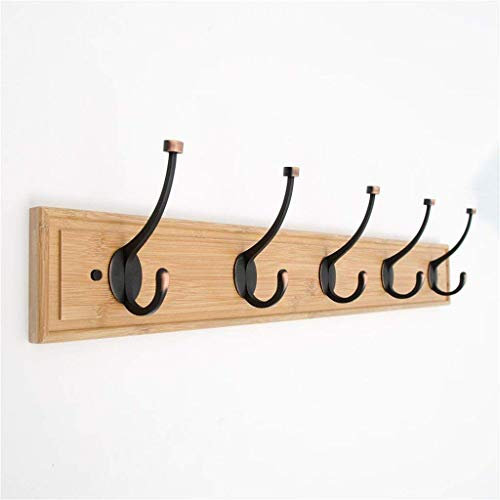 BHBXZZDB Wandgarderobe Garderobe Bambus Wandgarderobe Schwimmendes Regal Langlebig Nostalgisch Doppelhaken Designer Garderobe Dekorative Kleidung/Hut/Tasche/Handtuch/Schlüssel/Robe Haken fü
