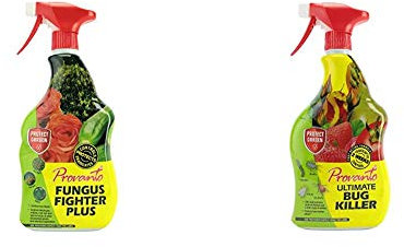 Provanto 86600250 Fungus Fighter Plus, Fungicide Protects For 3 Weeks, 1L, Ready-To-Use & 86600244 Ultimate Bug Killer, Insecticide Protects For up to Two Weeks, 1L, Ready-To-Use